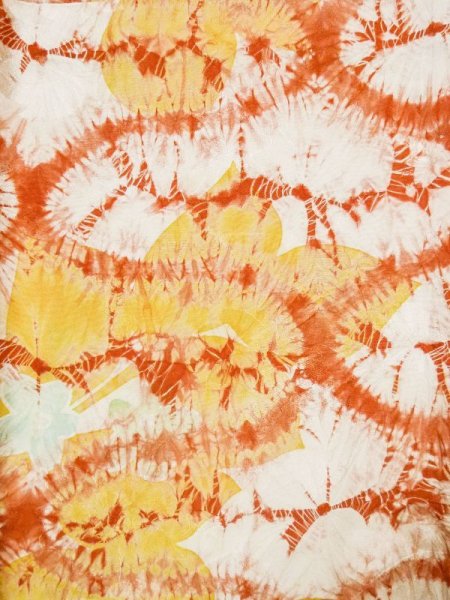 画像5: L0204T  振袖 女性用着物  シルク(正絹)   オフ ホワイト, 花 【中古】 【USED】 【リサイクル】 ★★★★☆ (5)