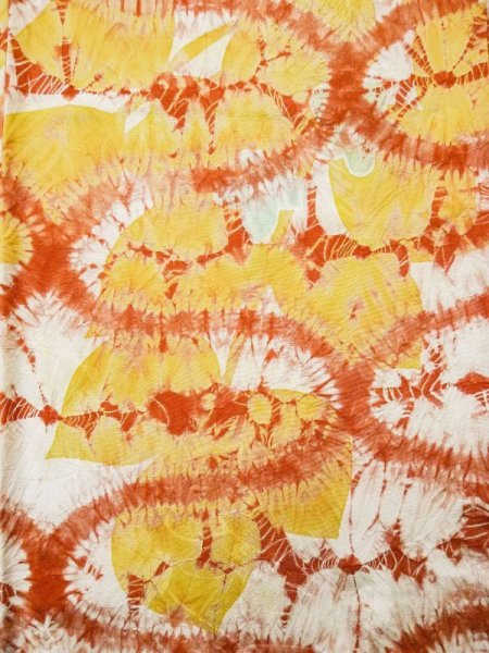 画像7: L0204T  振袖 女性用着物  シルク(正絹)   オフ ホワイト, 花 【中古】 【USED】 【リサイクル】 ★★★★☆ (7)