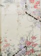 画像7: L0204V  振袖 女性用着物  シルク（正絹） シャイニーな  オフ　ホワイト, 花 【中古】 【USED】 【リサイクル】 ★☆☆☆☆ (7)