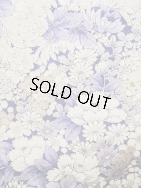 画像12: L0205A  振袖 女性用着物  シルク(正絹) シャイニーな  オフ ホワイト, 花 【中古】 【USED】 【リサイクル】 ★★★☆☆ (12)