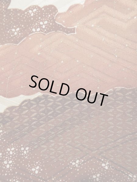 画像9: L0205B  振袖 女性用着物  シルク(正絹)   クリーム, 雲 【中古】 【USED】 【リサイクル】 ★★★☆☆ (9)