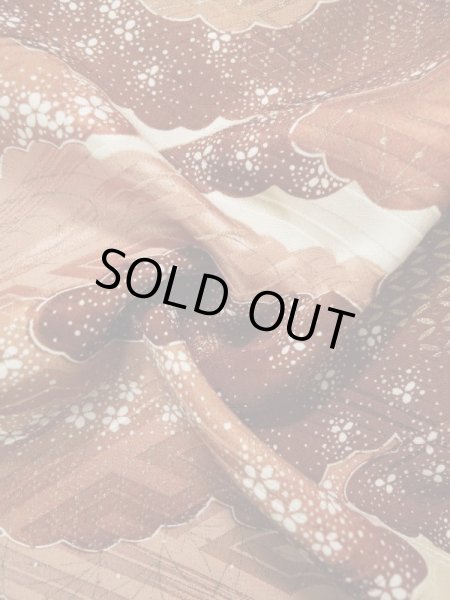 画像13: L0205B  振袖 女性用着物  シルク(正絹)   クリーム, 雲 【中古】 【USED】 【リサイクル】 ★★★☆☆ (13)