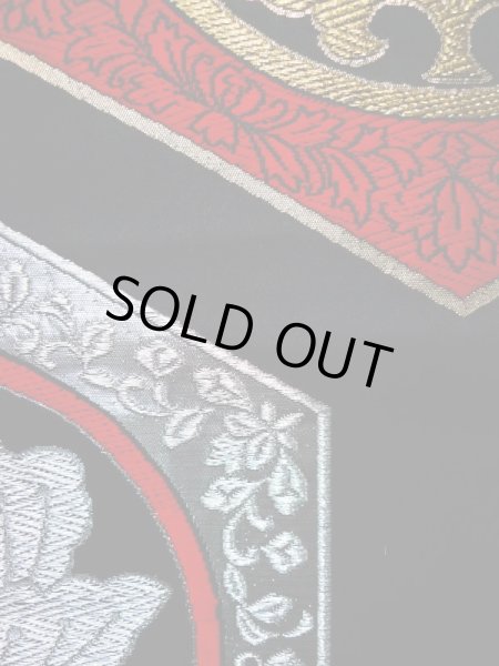 画像8: L0216L 袋帯 女性用着物 シルク（正絹）   黒 花 【中古】 【USED】 【リサイクル】 ★★★★☆ (8)