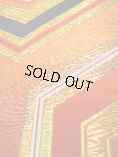 画像10: L0216P 袋帯 女性用着物 シルク(正絹)   黒 亀甲 【中古】 【USED】 【リサイクル】 ★★★☆☆ (10)