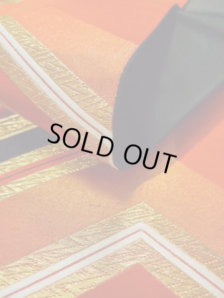 画像11: L0216P 袋帯 女性用着物 シルク(正絹)   黒 亀甲 【中古】 【USED】 【リサイクル】 ★★★☆☆ (11)