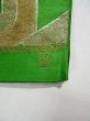 画像3: L0217B 袋帯 女性用着物 シルク（正絹） クリーミーな  グリーン（緑） 亀甲 【中古】 【USED】 【リサイクル】 ★☆☆☆☆ (3)