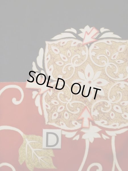 画像19: L0224F  留袖 女性用着物  シルク（正絹）   黒, 唐花 【中古】 【USED】 【リサイクル】 ★★★☆☆ (19)