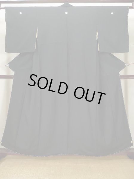 画像1: L0224G  喪服 女性用着物  シルク（正絹）   黒,  【中古】 【USED】 【リサイクル】 ★☆☆☆☆ (1)