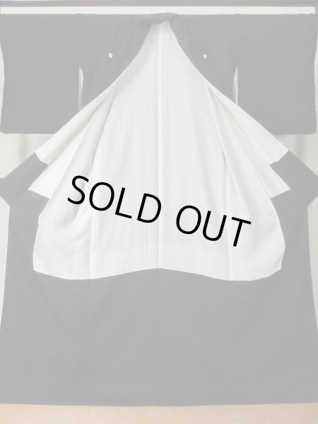 画像2: L0224V  喪服 女性用着物  シルク（正絹）   黒,  【中古】 【USED】 【リサイクル】 ★★★☆☆ (2)