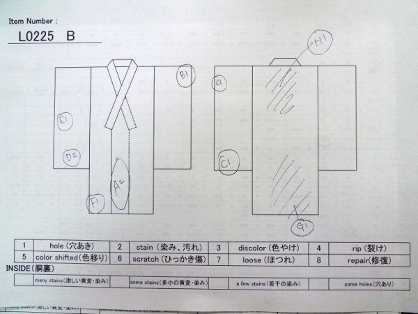 画像12: L0225B  喪服 女性用着物  ウール   黒,  【中古】 【USED】 【リサイクル】 ★☆☆☆☆ (12)