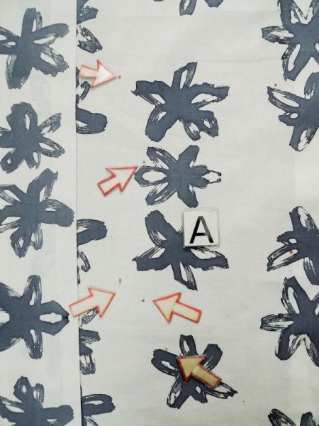 画像15: L0309C  浴衣(日本製) 女性用着物  綿麻   オフ ホワイト, 花 【中古】 【USED】 【リサイクル】 ★★☆☆☆ (15)