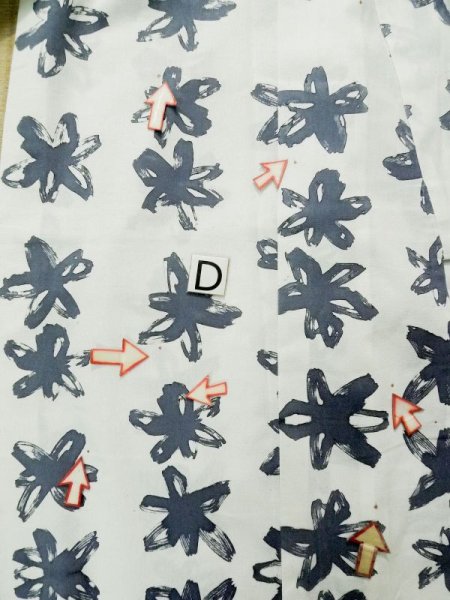 画像18: L0309C  浴衣(日本製) 女性用着物  綿麻   オフ ホワイト, 花 【中古】 【USED】 【リサイクル】 ★★☆☆☆ (18)