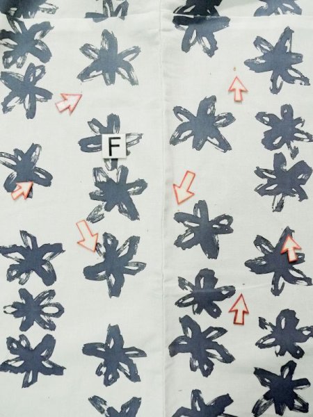 画像20: L0309C  浴衣(日本製) 女性用着物  綿麻   オフ ホワイト, 花 【中古】 【USED】 【リサイクル】 ★★☆☆☆ (20)