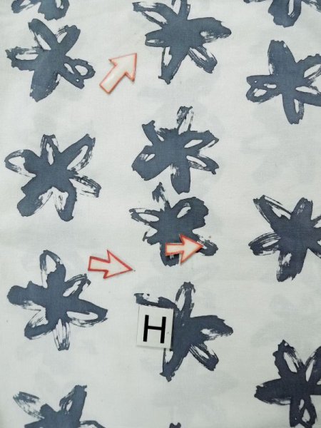 画像22: L0309C  浴衣(日本製) 女性用着物  綿麻   オフ ホワイト, 花 【中古】 【USED】 【リサイクル】 ★★☆☆☆ (22)