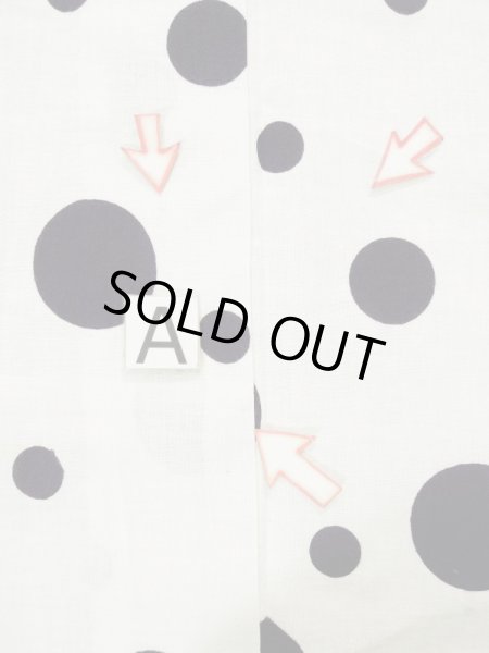 画像13: L0309F  浴衣(日本製) 女性用着物  麻   オフ ホワイト, 小さな点々 【中古】 【USED】 【リサイクル】 ★★☆☆☆ (13)