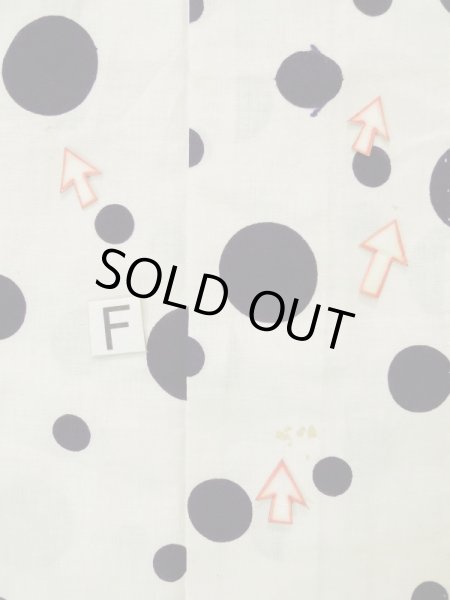 画像18: L0309F  浴衣(日本製) 女性用着物  麻   オフ ホワイト, 小さな点々 【中古】 【USED】 【リサイクル】 ★★☆☆☆ (18)