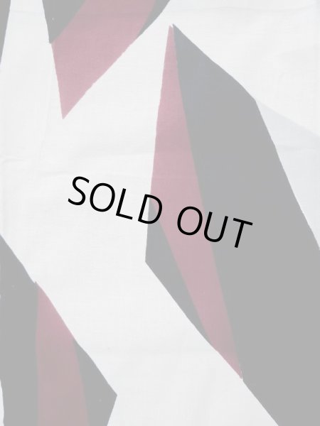 画像3: L0309J  浴衣(日本製) 女性用着物  麻   オフ ホワイト, 抽象的模様 【中古】 【USED】 【リサイクル】 ★★★☆☆ (3)