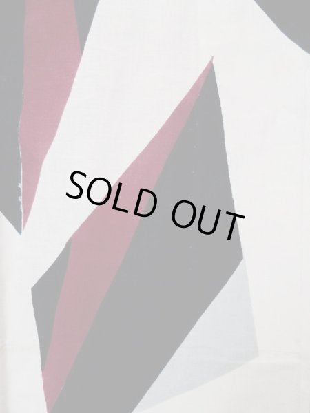 画像4: L0309J  浴衣(日本製) 女性用着物  麻   オフ ホワイト, 抽象的模様 【中古】 【USED】 【リサイクル】 ★★★☆☆ (4)