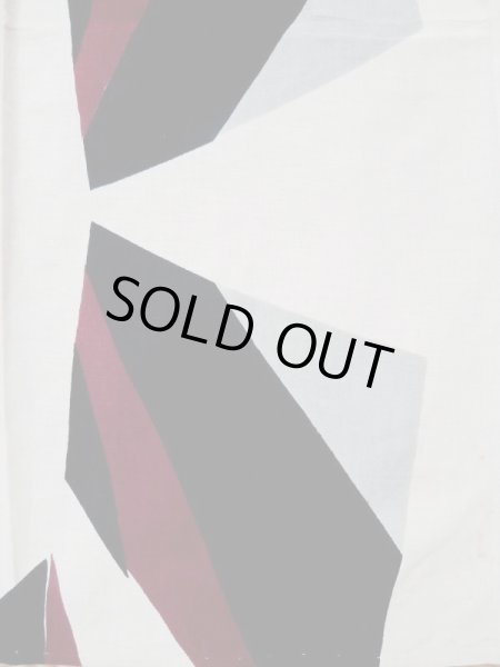 画像5: L0309J  浴衣(日本製) 女性用着物  麻   オフ ホワイト, 抽象的模様 【中古】 【USED】 【リサイクル】 ★★★☆☆ (5)