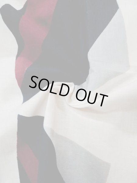 画像11: L0309J  浴衣(日本製) 女性用着物  麻   オフ ホワイト, 抽象的模様 【中古】 【USED】 【リサイクル】 ★★★☆☆ (11)