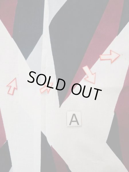 画像14: L0309J  浴衣(日本製) 女性用着物  麻   オフ ホワイト, 抽象的模様 【中古】 【USED】 【リサイクル】 ★★★☆☆ (14)