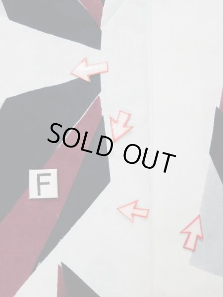 画像18: L0309J  浴衣(日本製) 女性用着物  麻   オフ ホワイト, 抽象的模様 【中古】 【USED】 【リサイクル】 ★★★☆☆ (18)