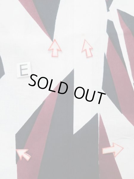 画像19: L0309J  浴衣(日本製) 女性用着物  麻   オフ ホワイト, 抽象的模様 【中古】 【USED】 【リサイクル】 ★★★☆☆ (19)