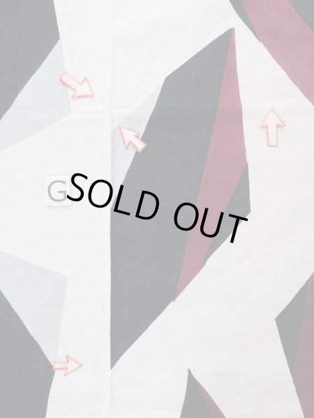 画像20: L0309J  浴衣(日本製) 女性用着物  麻   オフ ホワイト, 抽象的模様 【中古】 【USED】 【リサイクル】 ★★★☆☆ (20)