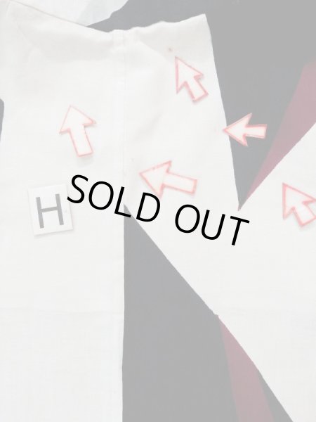 画像21: L0309J  浴衣(日本製) 女性用着物  麻   オフ ホワイト, 抽象的模様 【中古】 【USED】 【リサイクル】 ★★★☆☆ (21)