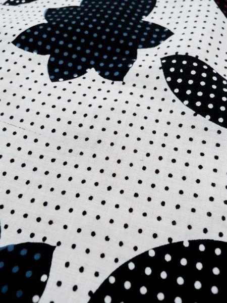 画像9: L0309K  浴衣(日本製) 女性用着物  麻   オフ ホワイト, 花 【中古】 【USED】 【リサイクル】 ★★★☆☆ (9)