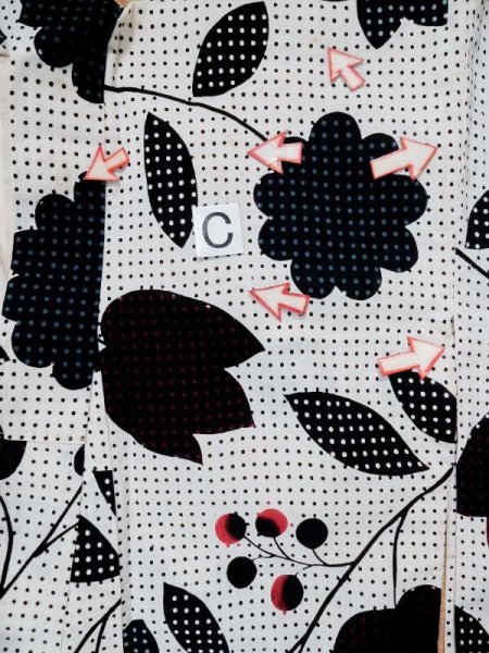 画像16: L0309K  浴衣(日本製) 女性用着物  麻   オフ ホワイト, 花 【中古】 【USED】 【リサイクル】 ★★★☆☆ (16)