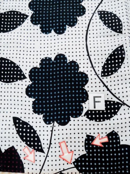 画像19: L0309K  浴衣(日本製) 女性用着物  麻   オフ ホワイト, 花 【中古】 【USED】 【リサイクル】 ★★★☆☆ (19)