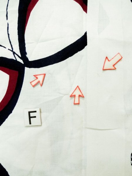 画像20: L0309L  浴衣(日本製) 女性用着物  麻   オフ ホワイト, 抽象的模様 【中古】 【USED】 【リサイクル】 ★★☆☆☆ (20)