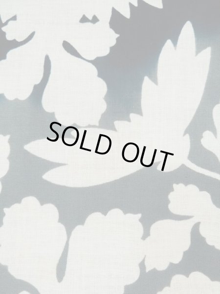 画像8: L0309M  浴衣（日本製） 女性用着物  麻   オフ　ホワイト, 花 【中古】 【USED】 【リサイクル】 ★★☆☆☆ (8)