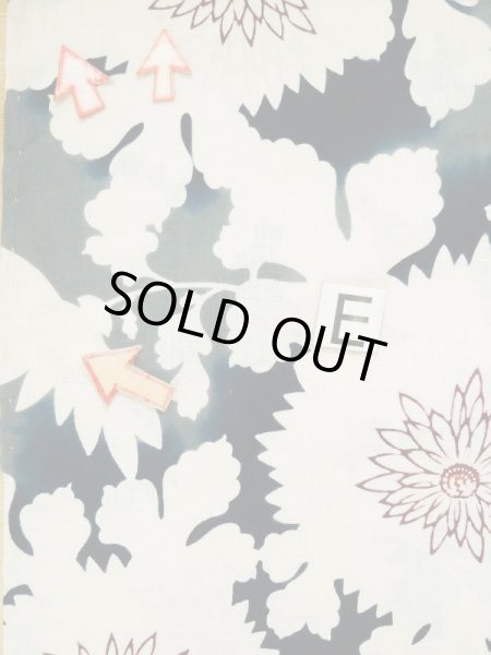 画像19: L0309M  浴衣（日本製） 女性用着物  麻   オフ　ホワイト, 花 【中古】 【USED】 【リサイクル】 ★★☆☆☆ (19)