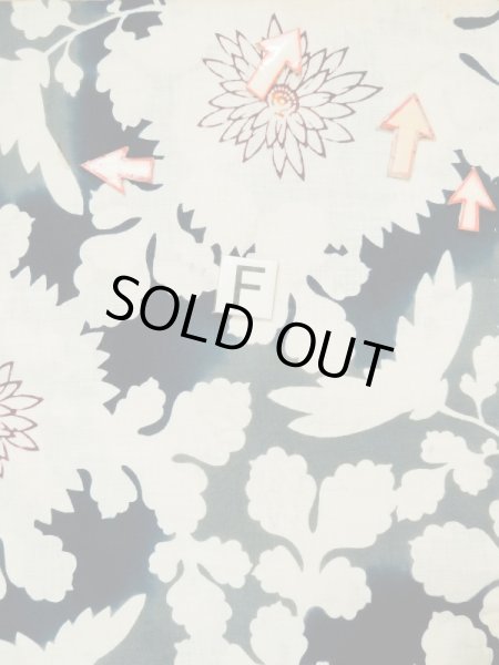 画像20: L0309M  浴衣（日本製） 女性用着物  麻   オフ　ホワイト, 花 【中古】 【USED】 【リサイクル】 ★★☆☆☆ (20)