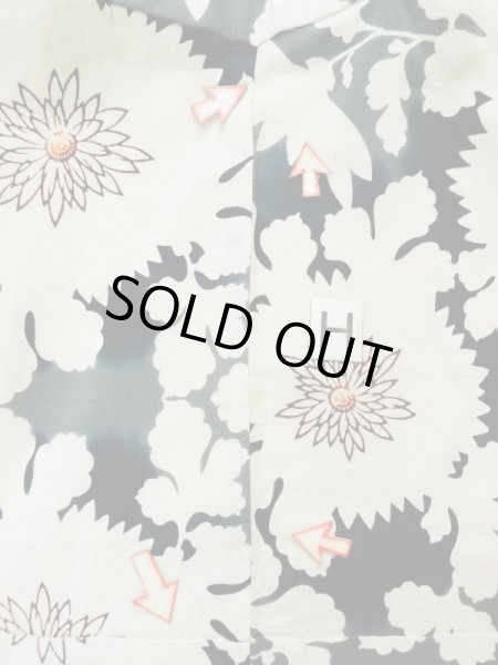 画像22: L0309M  浴衣（日本製） 女性用着物  麻   オフ　ホワイト, 花 【中古】 【USED】 【リサイクル】 ★★☆☆☆ (22)