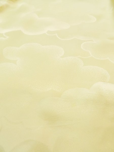 画像11: L0309R  振袖 女性用着物  シルク(正絹) スモーキーな  グリーン(緑), 梅 【中古】 【USED】 【リサイクル】 ★★★☆☆ (11)