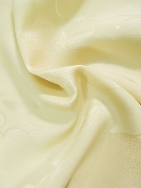 画像15: L0309R  振袖 女性用着物  シルク(正絹) スモーキーな  グリーン(緑), 梅 【中古】 【USED】 【リサイクル】 ★★★☆☆ (15)