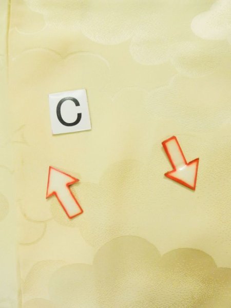 画像19: L0309R  振袖 女性用着物  シルク(正絹) スモーキーな  グリーン(緑), 梅 【中古】 【USED】 【リサイクル】 ★★★☆☆ (19)