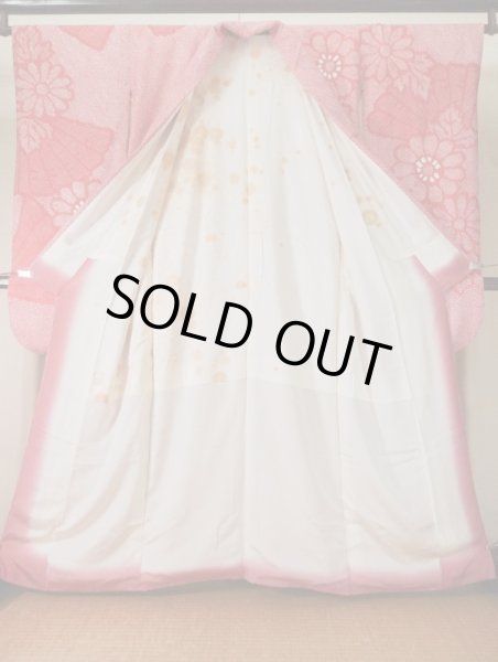 画像4: L0309U  振袖 女性用着物  シルク(正絹)   紫, 花 【中古】 【USED】 【リサイクル】 ★★★☆☆ (4)