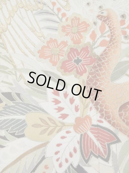 画像8: L0316A  留袖 女性用着物  シルク（正絹）   黒, 花 【中古】 【USED】 【リサイクル】 ★★☆☆☆ (8)