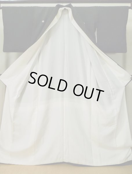 画像3: L0316C  留袖 女性用着物 伊勢海老(レアデザイン)、寿 シルク(正絹)   黒,  【中古】 【USED】 【リサイクル】 ★★★☆☆ (3)