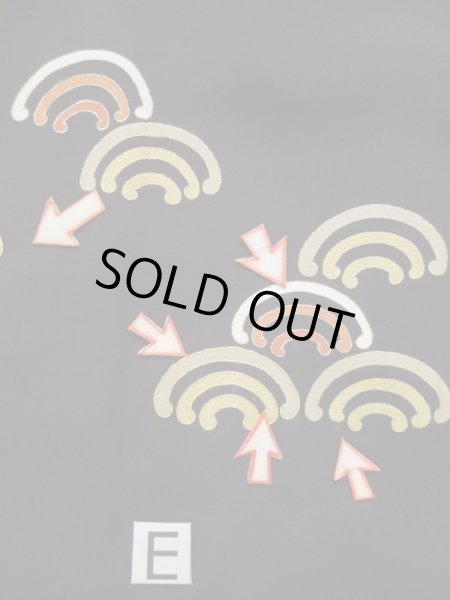 画像21: L0316C  留袖 女性用着物 伊勢海老(レアデザイン)、寿 シルク(正絹)   黒,  【中古】 【USED】 【リサイクル】 ★★★☆☆ (21)