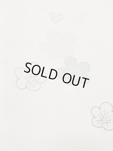 画像7: L0316G  訪問着 女性用着物  シルク（正絹）   オフ　ホワイト, 菊 【中古】 【USED】 【リサイクル】 ★★☆☆☆ (7)