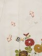 画像18: L0316G  訪問着 女性用着物  シルク（正絹）   オフ　ホワイト, 菊 【中古】 【USED】 【リサイクル】 ★★☆☆☆ (18)