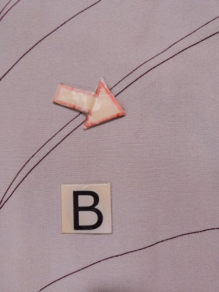 画像15: L0316I  付下げ 女性用着物  シルク（正絹） スモーキーな クリーミーな ローズ, 抽象的模様 【中古】 【USED】 【リサイクル】 ★★☆☆☆ (15)