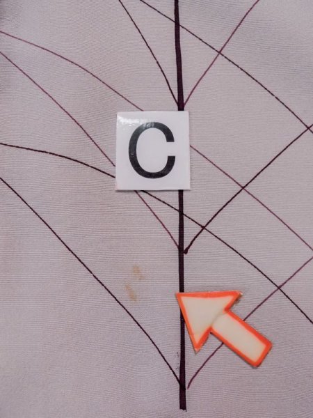 画像16: L0316I  付下げ 女性用着物  シルク（正絹） スモーキーな クリーミーな ローズ, 抽象的模様 【中古】 【USED】 【リサイクル】 ★★☆☆☆ (16)