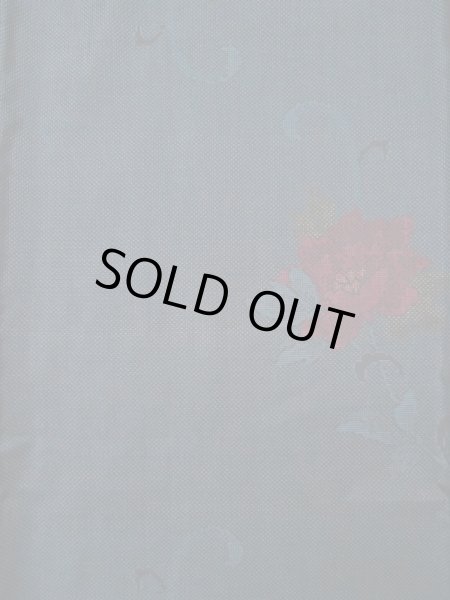 画像4: L0316J Mint  大島紬 女性用着物  シルク（正絹） スモーキーな  コーラル, 花 【中古】 【USED】 【リサイクル】 ★★★★★ (4)