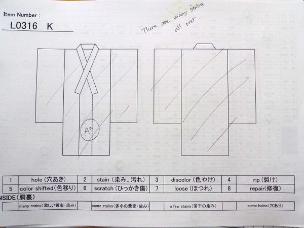 画像14: L0316K  注染浴衣 女性用着物  綿 スモーキーな  オレンジ, 花 【中古】 【USED】 【リサイクル】 ★☆☆☆☆ (14)